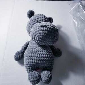 HOMEMADE CROCHET GRAY HIPPO